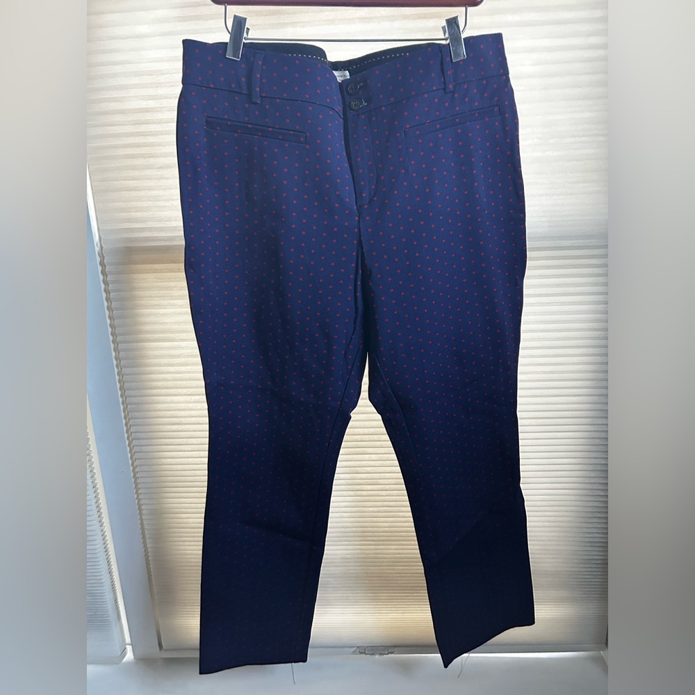 Anthropologie Polka dot cropped pants